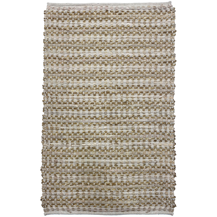 IMATRA Rektangulært bomuldstæppe med brune og beige mønstre 90 x 60 cm