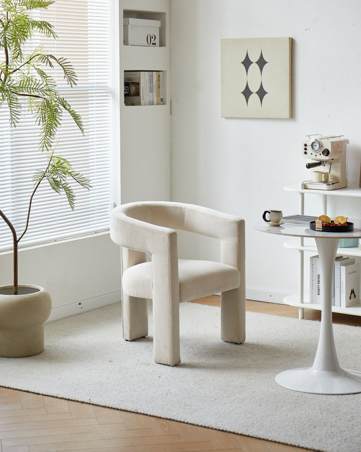 ARUSHA Beige fløjlsbøjlestol