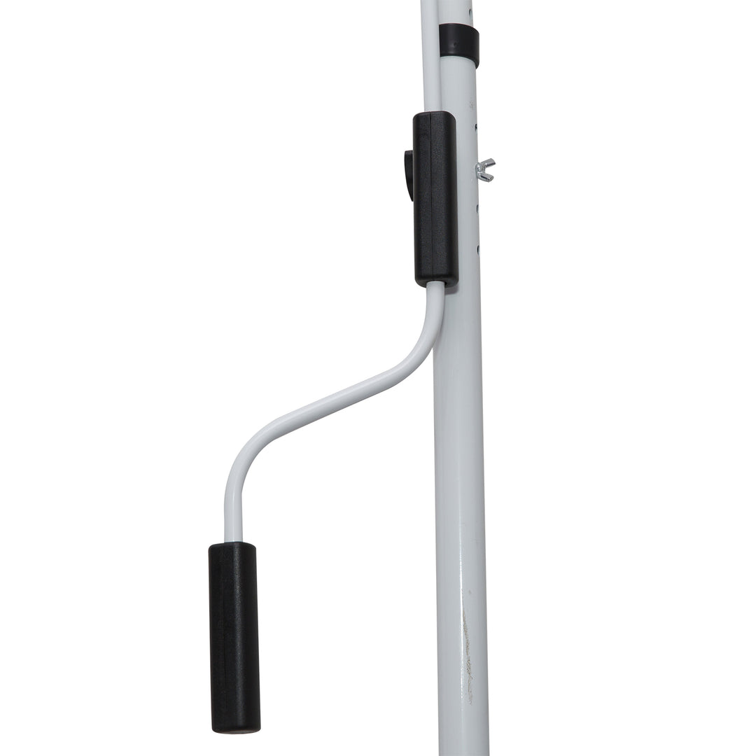 Klemmemarkise med håndsving, højdejusterbar, leddelt armmarkise, smudsafvisende, vejrbestandig, balkonmarkise 150 cm bred, terrassemarkise til terrasse, balkon, veranda, grøn