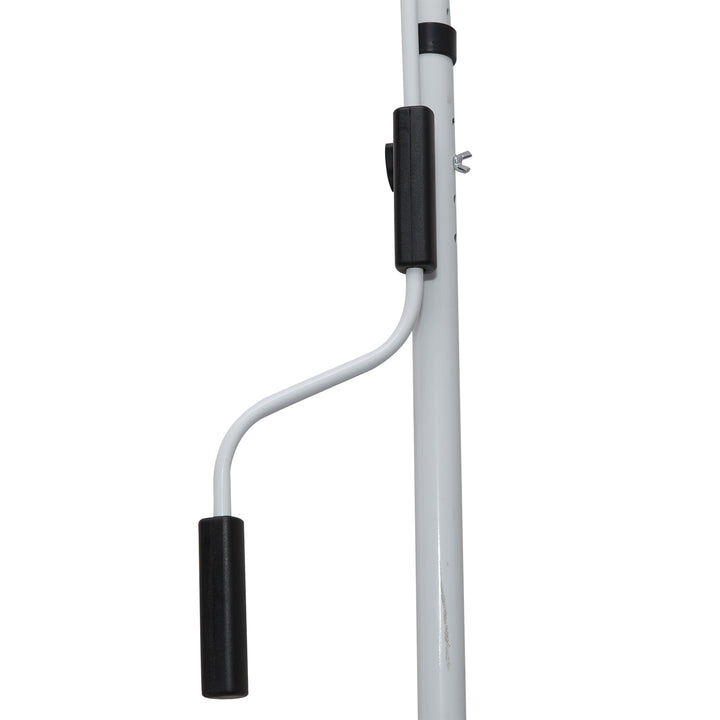 Klemmemarkise med håndsving, højdejusterbar, leddelt armmarkise, smudsafvisende, vejrbestandig, balkonmarkise 150 cm bred, terrassemarkise til terrasse, balkon, veranda, grøn