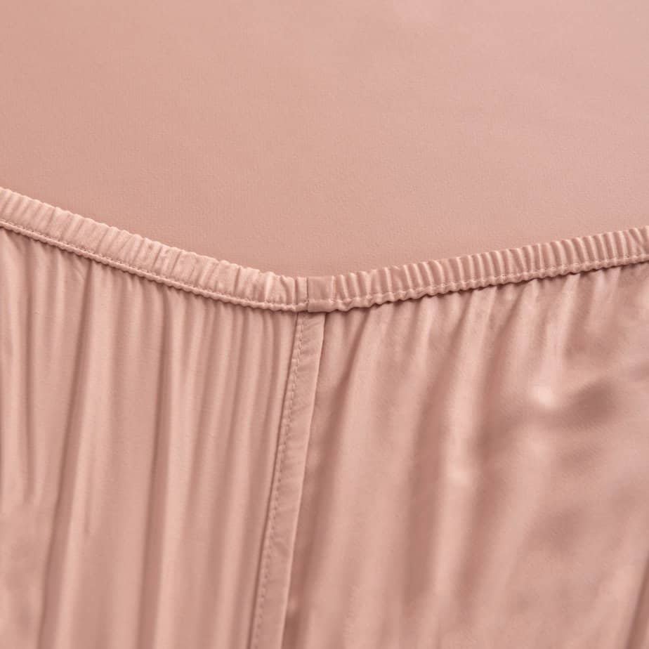 Pink bambus fitted lagen Premium - op til 30 cm - 400TC Tanboocel - Cuddle Pink