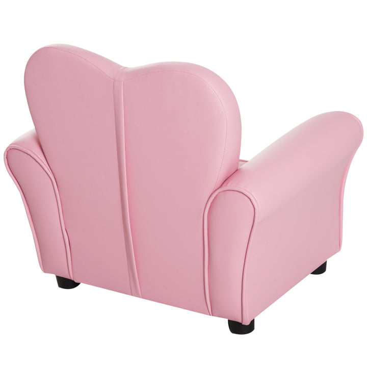 Børnesofa børnestol prinsesse minisofa børneværelsessofa hjerteformet pink l59 x b41,5 x h49 cm