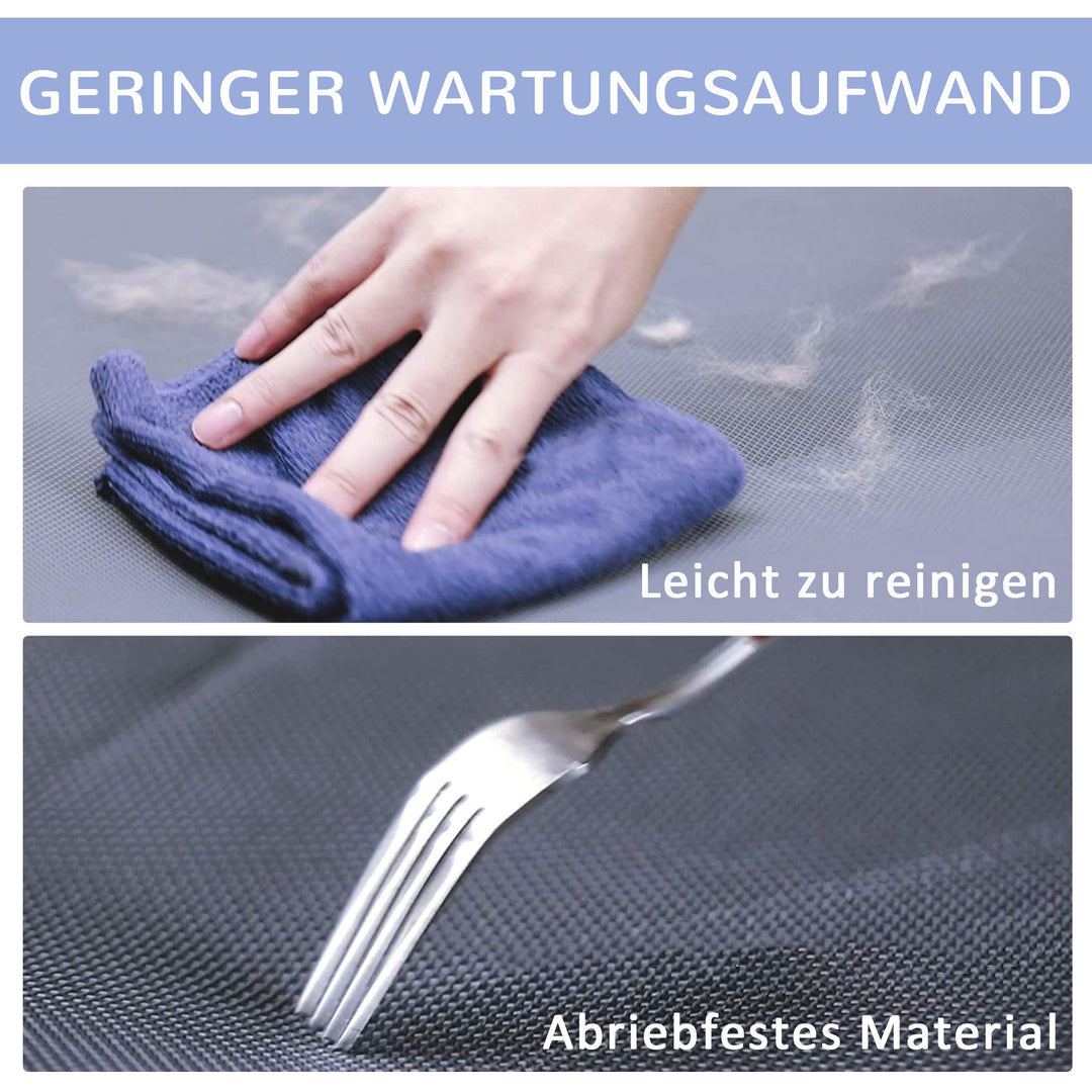 Hundeseng udendørs katteseng kæledyrsseng soveplads metal 600d oxfordstof blå 91,5 x 76,2 x 18 cm