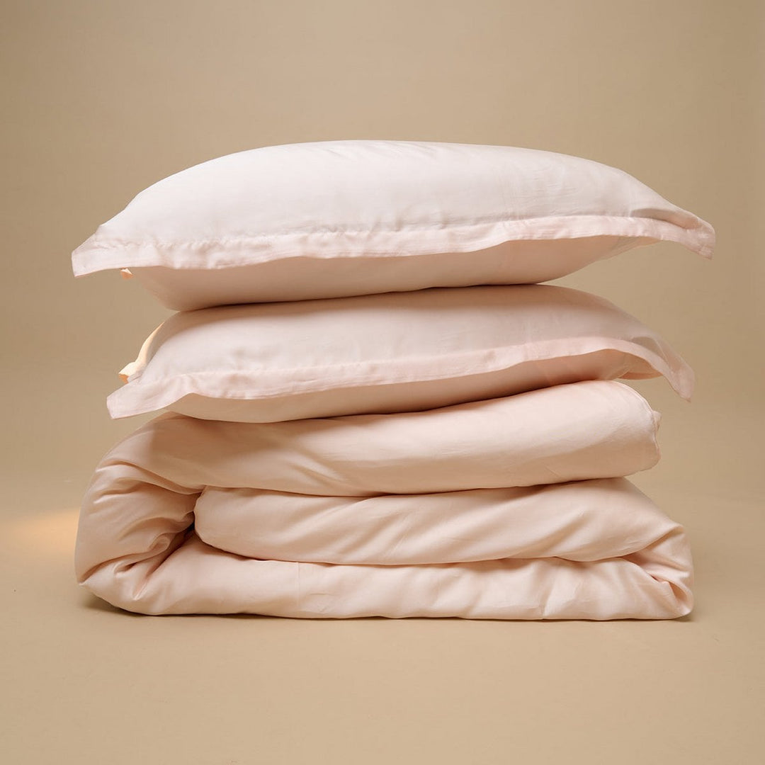 TENCEL™ Satin Dynebetræk Peach White