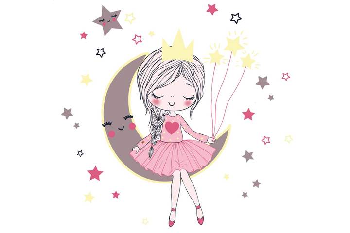 Dobbeltseng Anna 160x80 - Sovende prinsesse