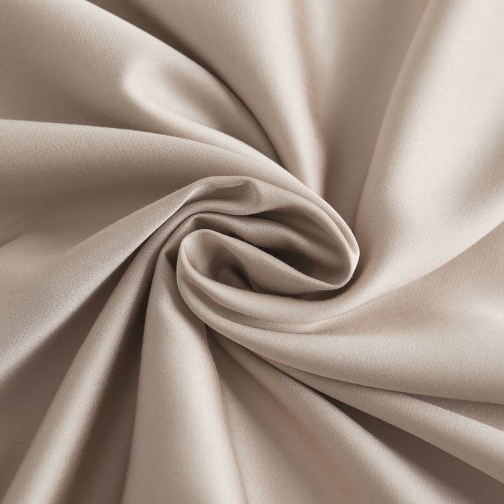 Beige bambus sengetøj til Premium madras top – 400TC Tanboocel – 100 % bambus – Blød Taupe