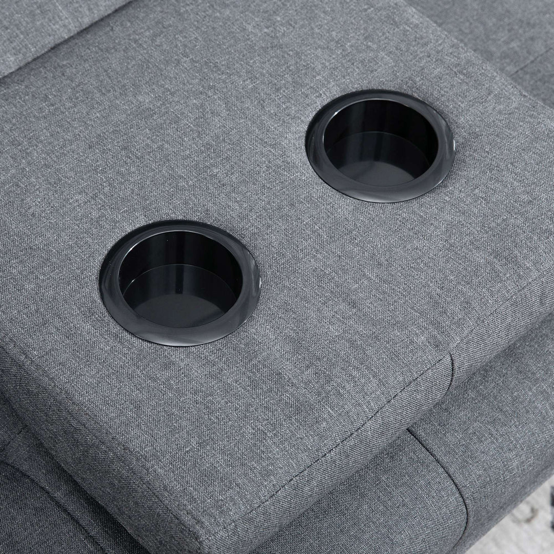 Skandinavisk 3-personers sovesofa med 2 hynder, grå + natur