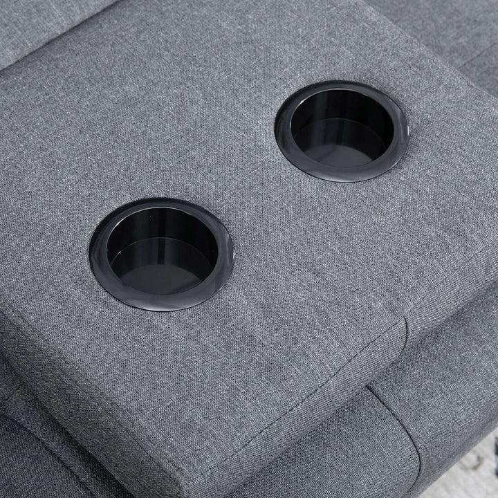 Skandinavisk 3-personers sovesofa med 2 hynder, grå + natur