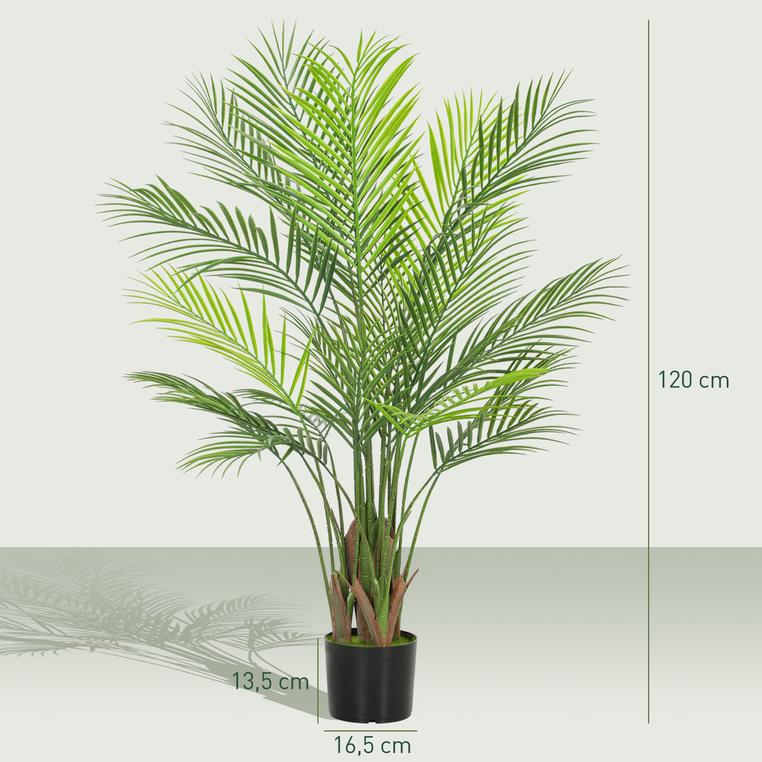 Kunstig palme stor 120cm kunstig plante, plastik kunstige planter i potte til stue kontor