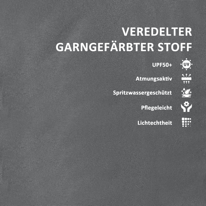 Siddehynde 120 x 47 x 9,5 cm vandafvisende stolehynde med bånd, nakkestøtte, upf50+ mørkegrå
