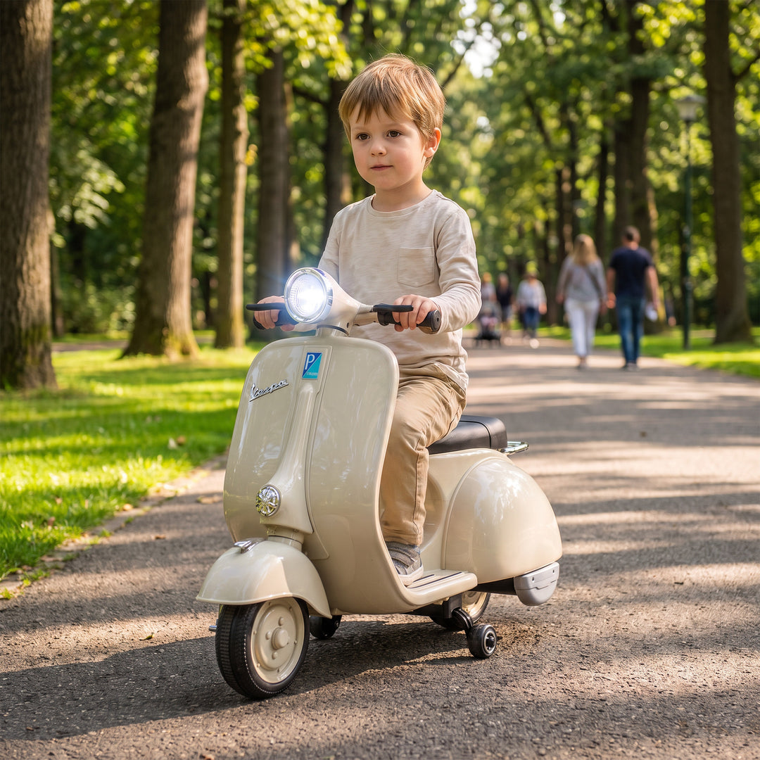 Elmotorcykel til børn VESPA 6V Elmotorcykel Lithiumbatteri Hvid