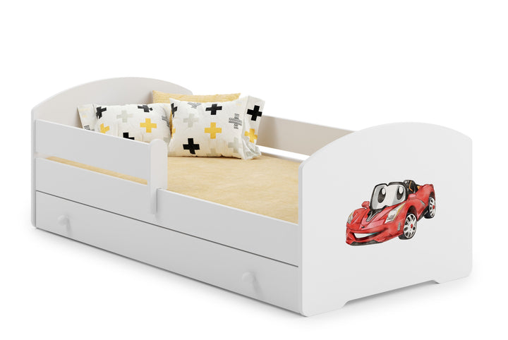 Børneseng Luk 160x80 med skuffe - Racerbil