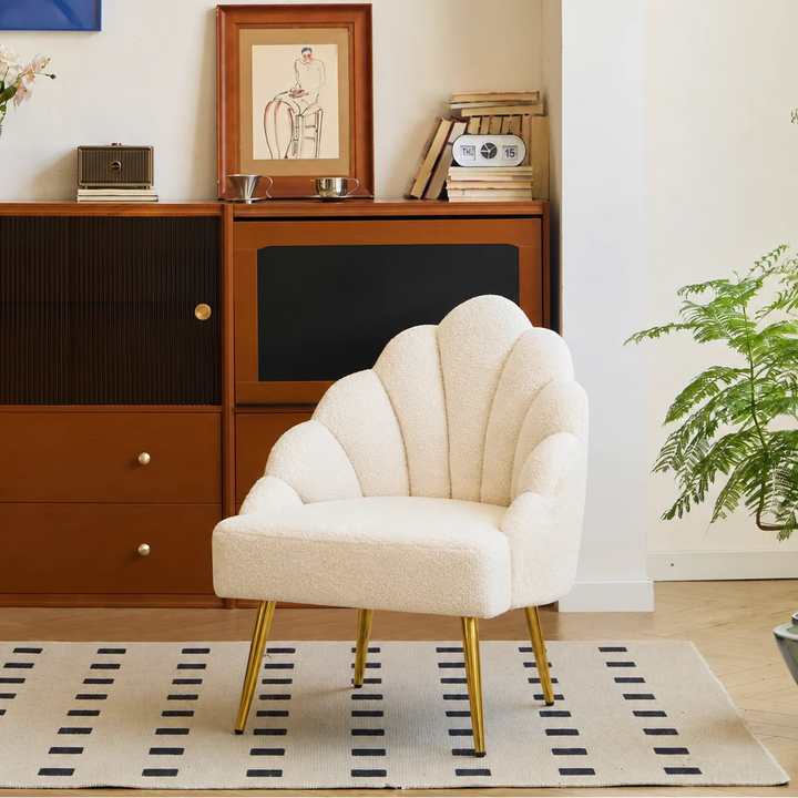 BOLGE Retro Metal og Blå Velour Lounge Chair