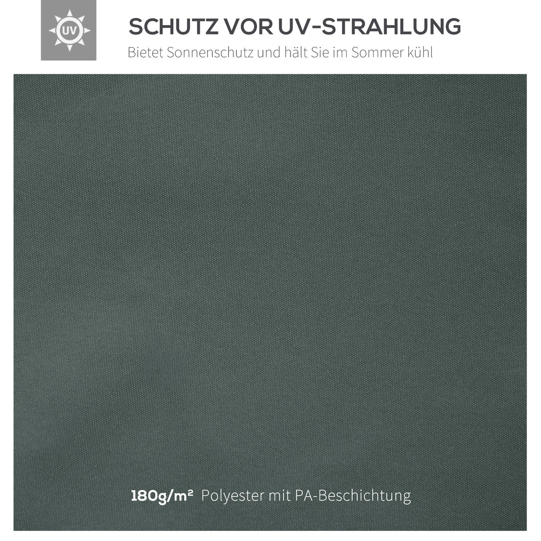 Udskiftningstag til havepavillon, polyester, 2,98 x 2,95 m, mørkegrå