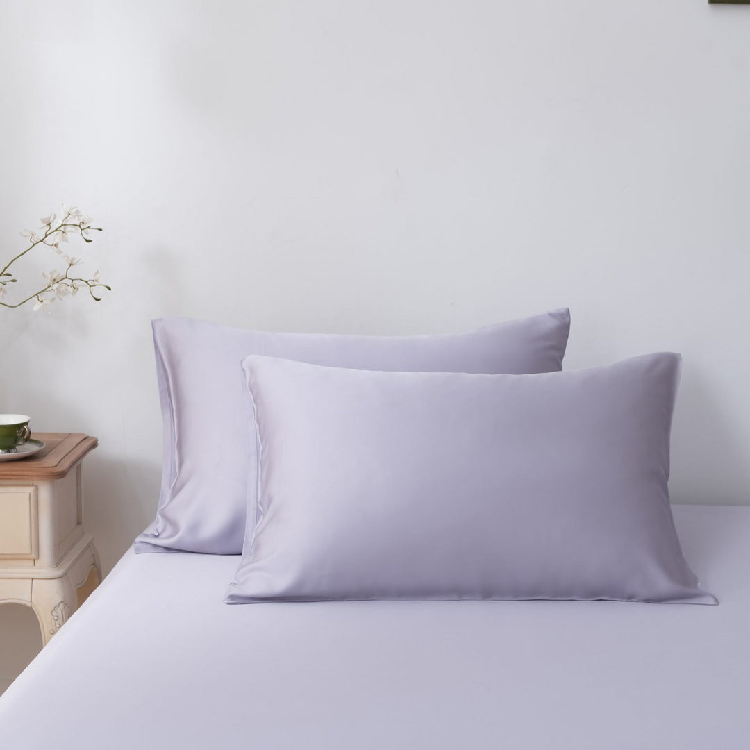 Lilac bambus pudebetræk - Lavender Mist - Sæt med 2 - 400TC Tanboocel