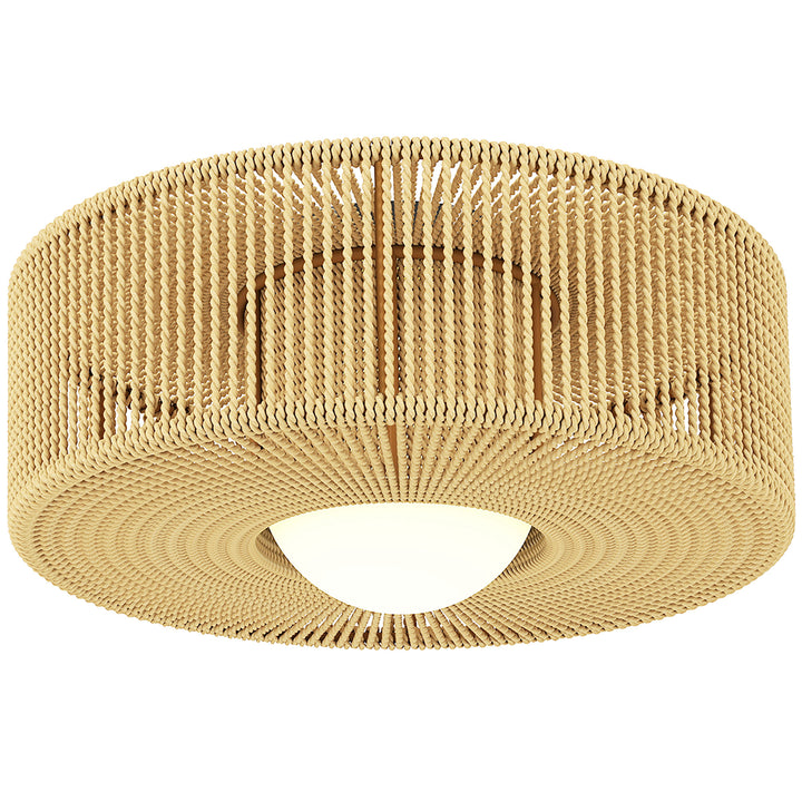 Loftlampe, Boho loftlampe, ophængt med G9 LED-fatning, rund lampeskærm af hampreb