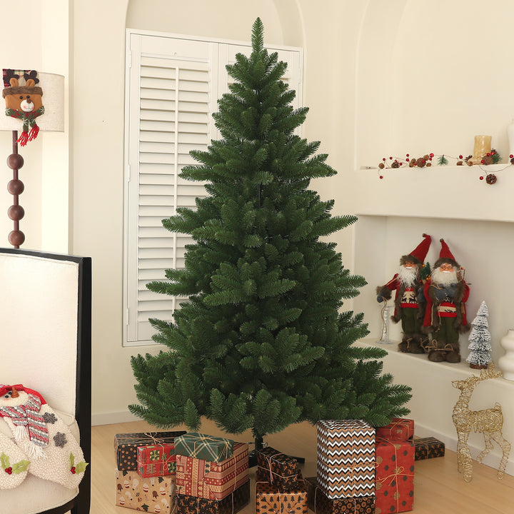 Juletræ, nordmannsgran, naturtro, bredt og frodigt, 180 x 120 cm, grønt