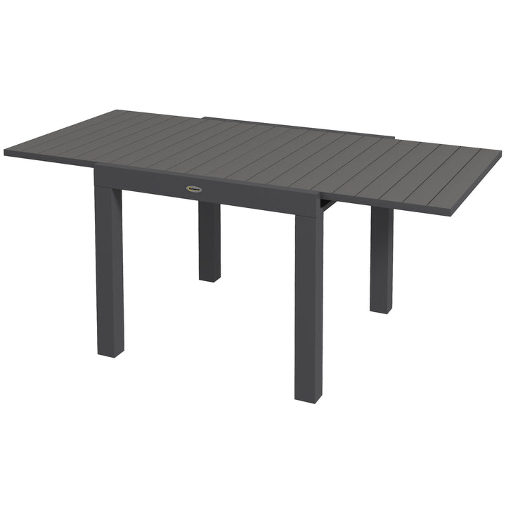Udendørs havebord, vejrbestandigt, 162 x 80 x 75 cm, grå