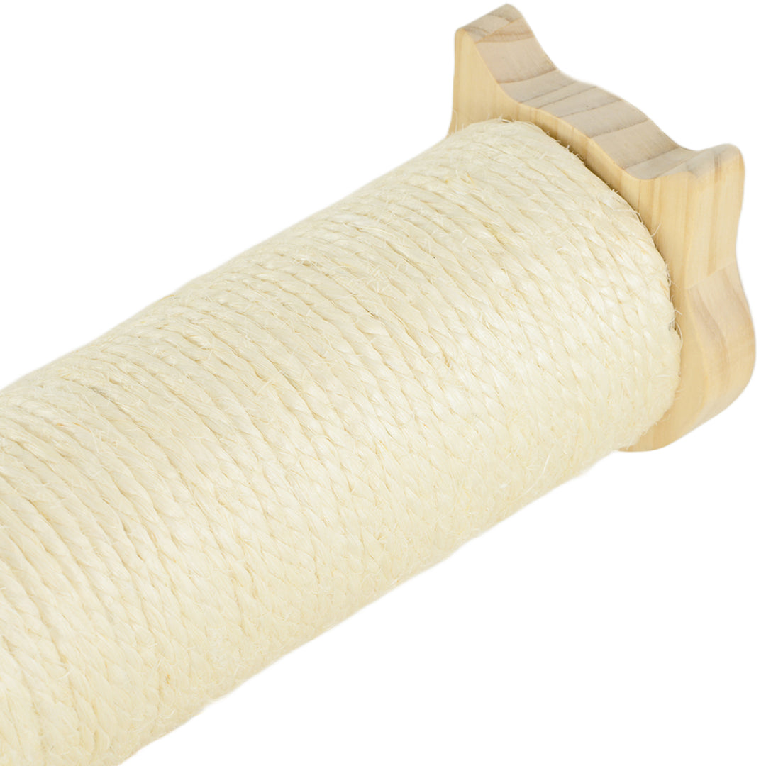 3-Delt klatresæt til katte, vægmonteret kradsetræ med kradsetræ, trin, stige, naturtræ