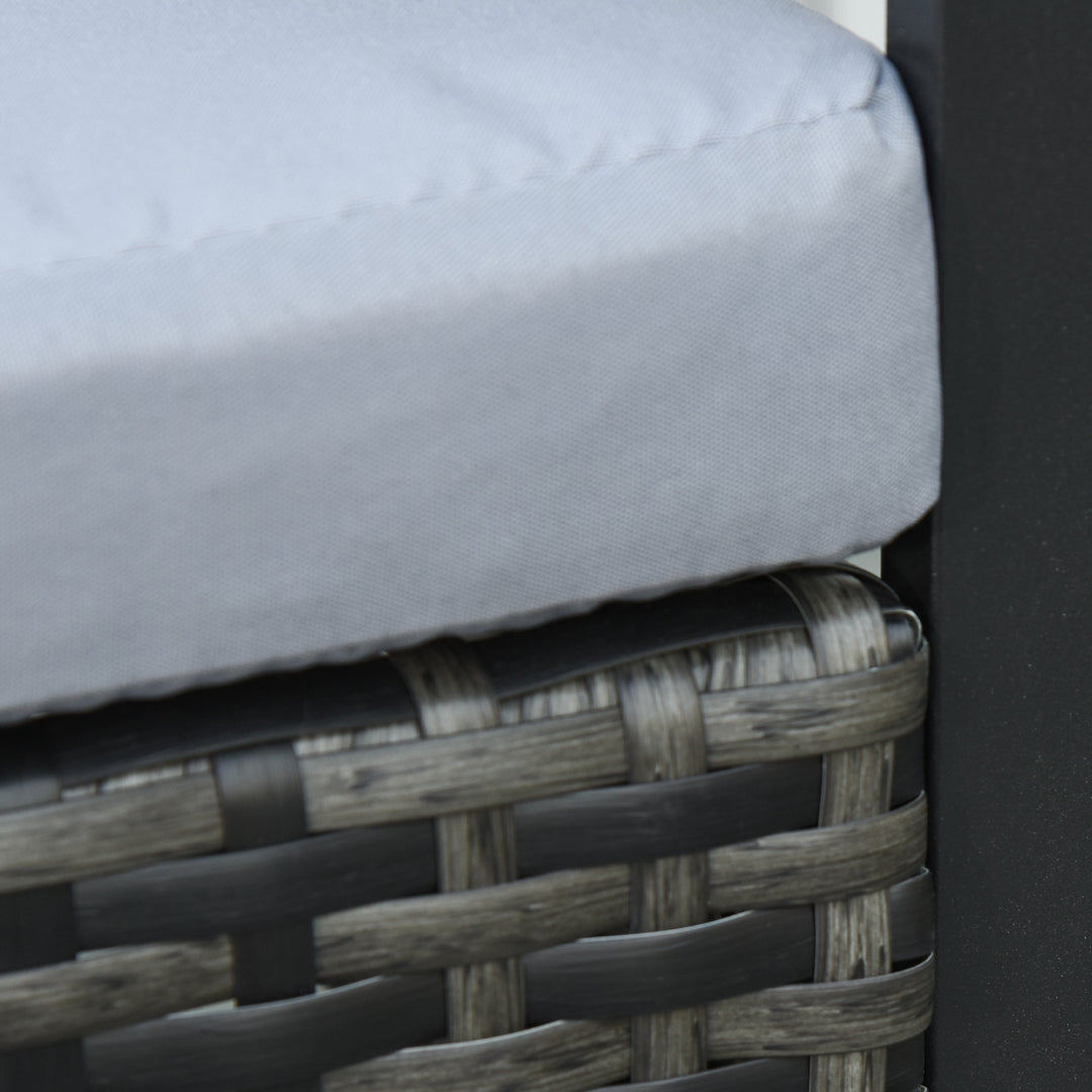 Rattan havemøbelsæt til 2 personer polyrattan havemøbelsæt balkonmøbelsæt med hynder havegrå