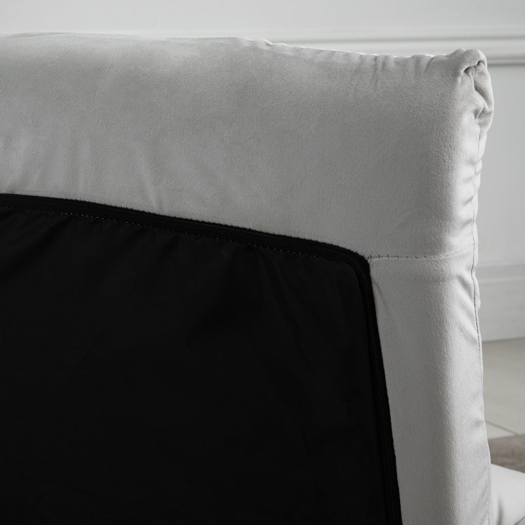 Gulvstol 3-i-1 sammenklappelig gulvstol med ryglæn 13 positioner justerbar sammenklappelig lounge sædehynde grå metalskum 55 x 71 x 53,5 cm