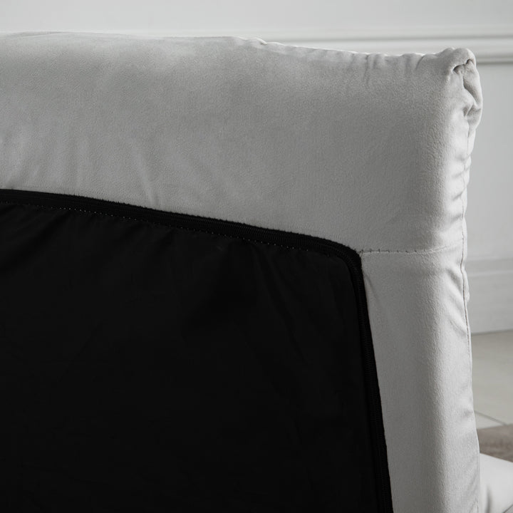 Gulvstol 3-i-1 sammenklappelig gulvstol med ryglæn 13 positioner justerbar sammenklappelig lounge sædehynde grå metalskum 55 x 71 x 53,5 cm