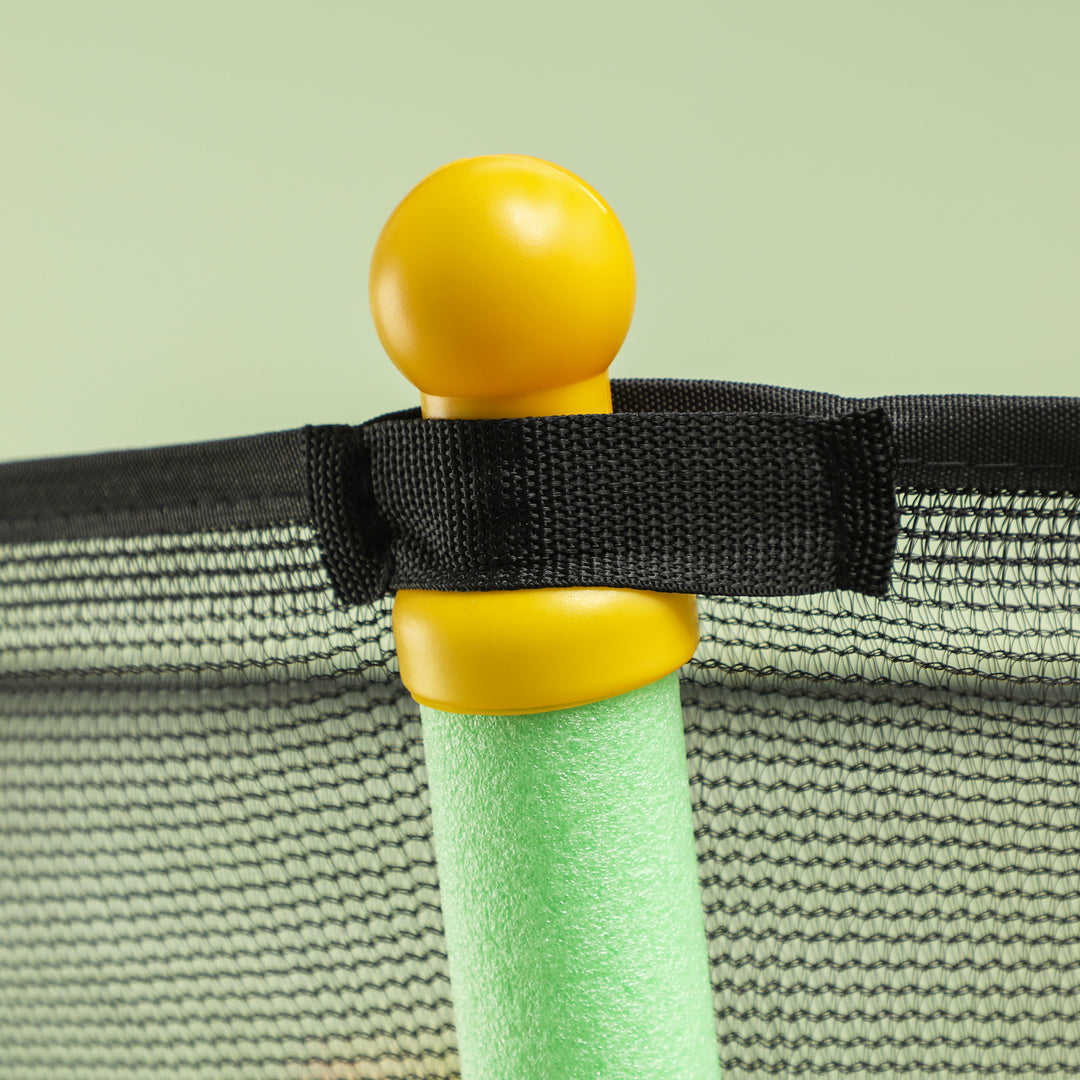 Trampolin til børn, 163,5 cm, med sikkerhedsnet, polstret, stål, lasteevne op til 50 kg