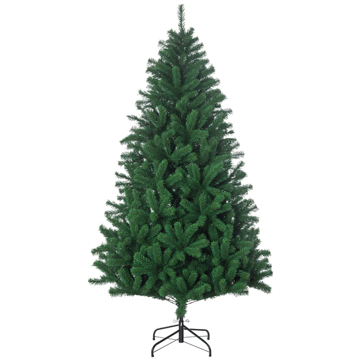 Juletræ 1,8 m kunstig gran juletræ 1000 grene metalfod pvc grøn ø120 x 180h cm