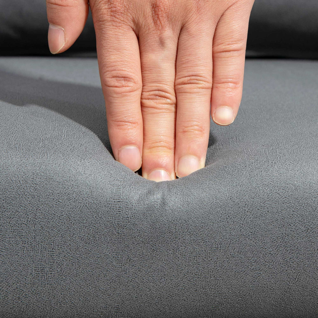 Drejestol, højdejusterbar kontorstol, polyester, metal, 60 x 60 x 79-91 cm, mørkegrå