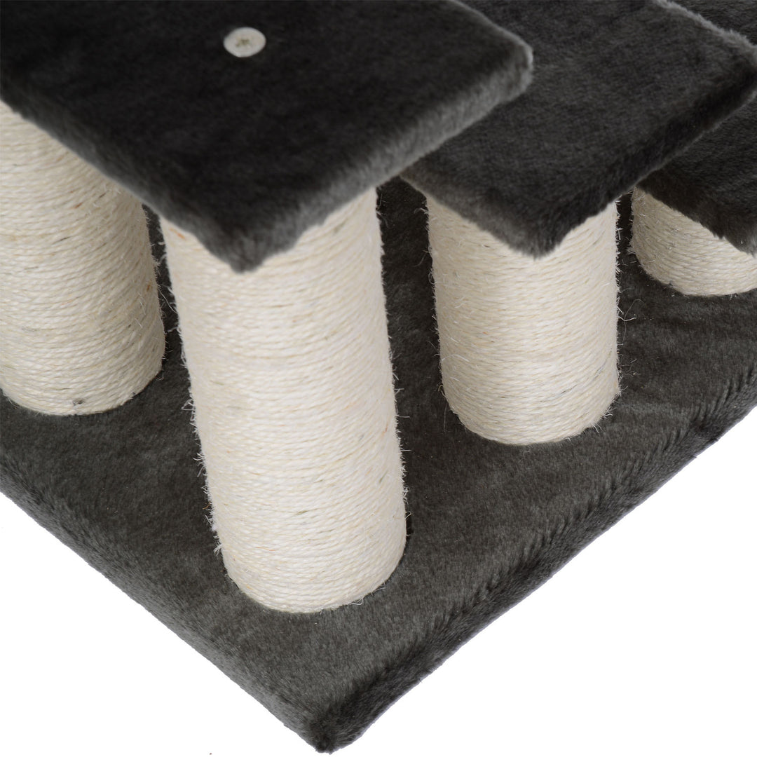 Hundetrappe 3 trin 34 cm høje kæledyrstrapper til hunde katte kattetrappe hunderampe indstigningshjælp til seng, sofa, legeplads mørkegrå