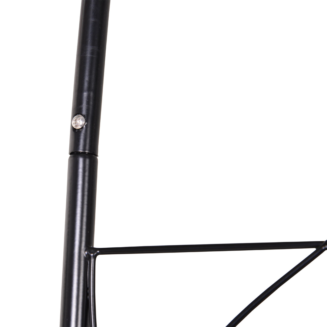 Metalrosenbue espalier til klatreplanter havebue med blonde metalstruktur buegang espalier til roser buer espalier rosestøtte til haven 114 x 30 x 230 cm sort