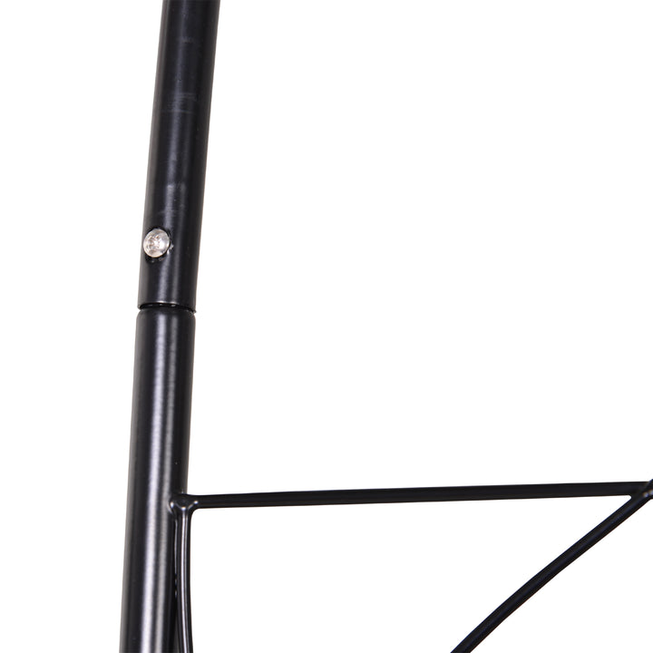 Metalrosenbue espalier til klatreplanter havebue med blonde metalstruktur buegang espalier til roser buer espalier rosestøtte til haven 114 x 30 x 230 cm sort