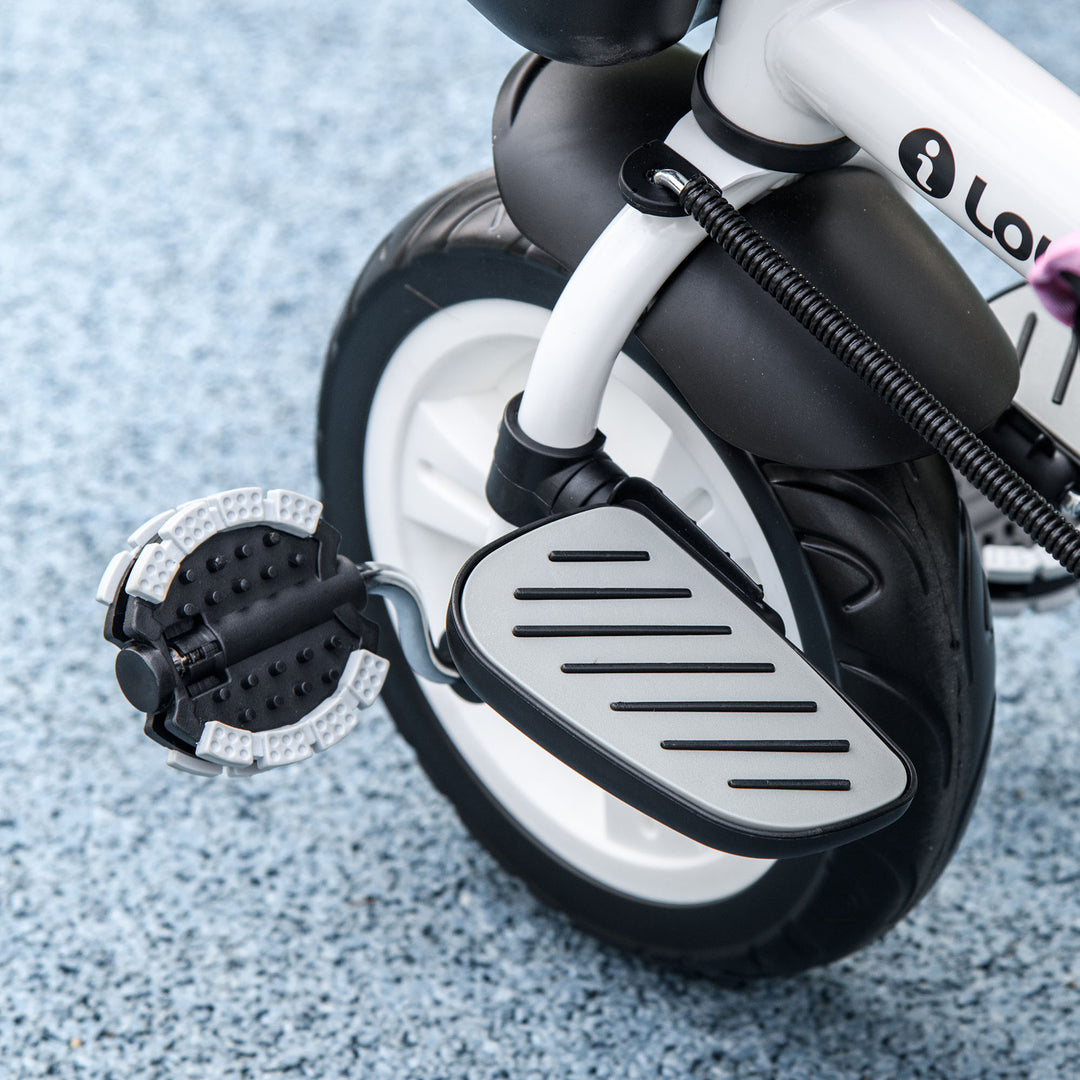 6-I-1 børnetrecykel med skubbehåndtag, kaleche, sele, opbevaringskurv, 18+ måneder, lyserød