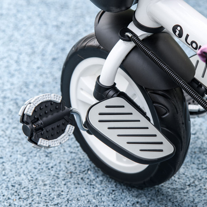 6-I-1 børnetrecykel med skubbehåndtag, kaleche, sele, opbevaringskurv, 18+ måneder, lyserød