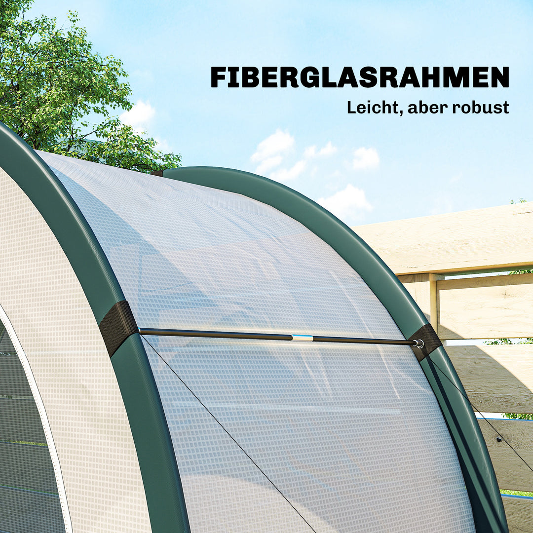 Drivhus med kuppelformet top, foldbart foliedrivhus 200 x 80 x 164 cm grønt