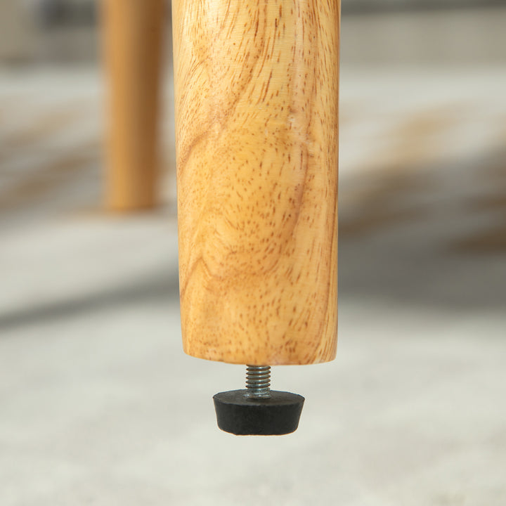 Skandinavisk accentstol, fløjl, 25d skum, hevea træben, beige, 63 x 69 x 79,5 cm