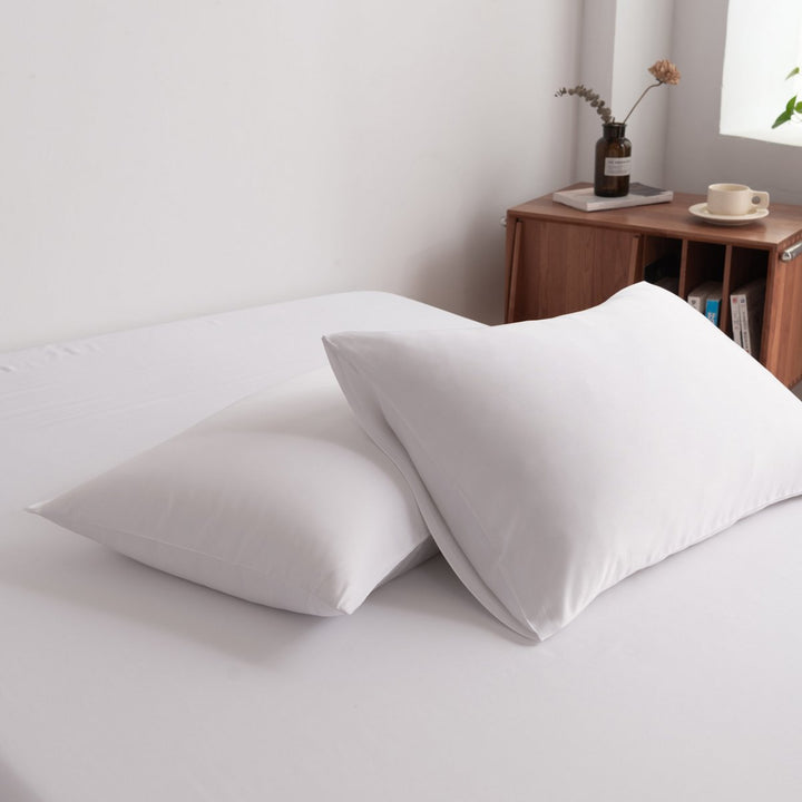 Hvidt Bambus Sengesæt 1-person - 400TC Tanboocel - Coco White