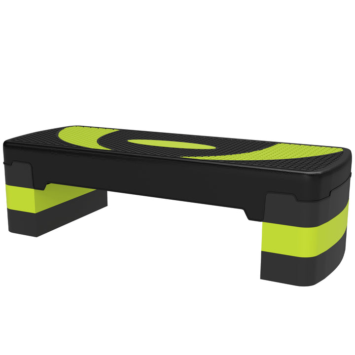 Aerobic stepper, højdejusterbar, til indendørs og udendørs brug, belastningskapacitet op til 150 kg, 80 x 31 x 10-20 cm, grøn