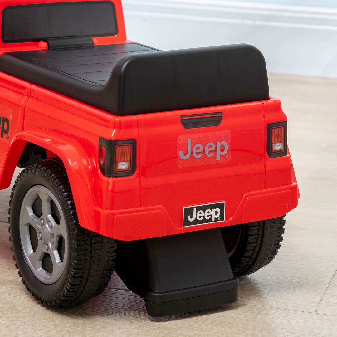 Kørebil, med horn, anti-tip-anordning, opbevaringsplads, forlygter, rød, 63,5 x 29 x 42 cm