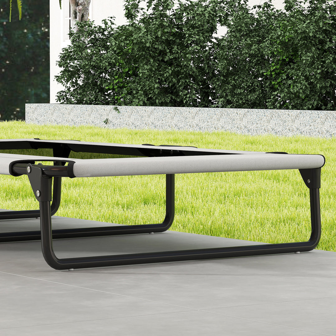 Bærbar forhøjet hundeseng, forhøjet hundeseng med åndbart net, til store hunde, lysegrå