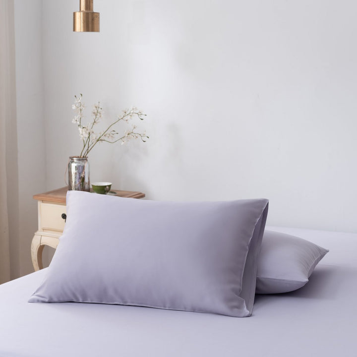 Lilac bambus pudebetræk - Lavender Mist - Sæt med 2 - 400TC Tanboocel