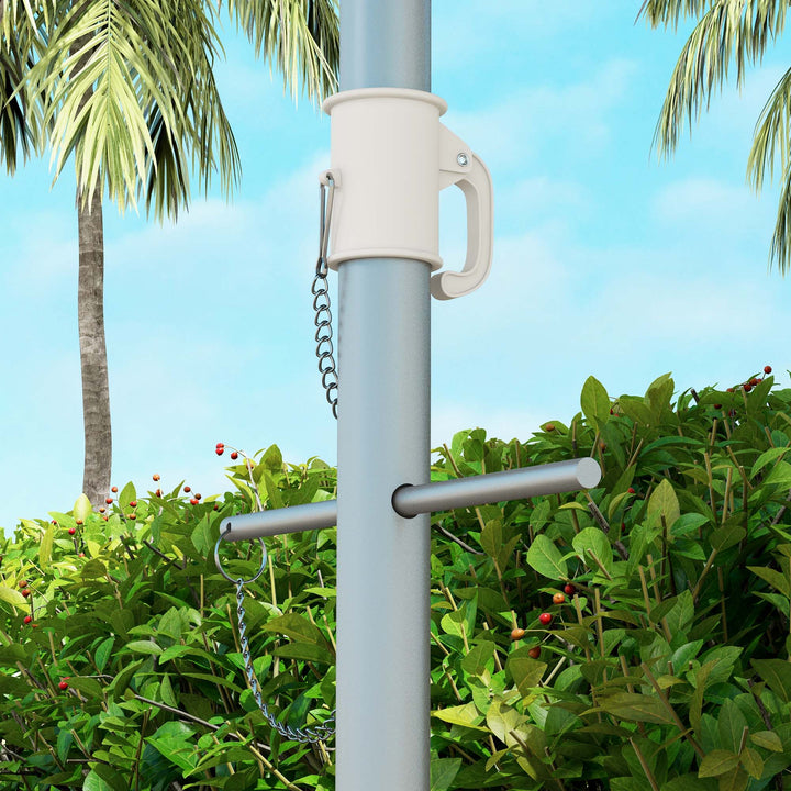 Strandparasol Ø178 cm UV40+ vindtæt, stabil, højdejusterbar strandparasol med vippefunktion, ventilation, taske, flerfarvet