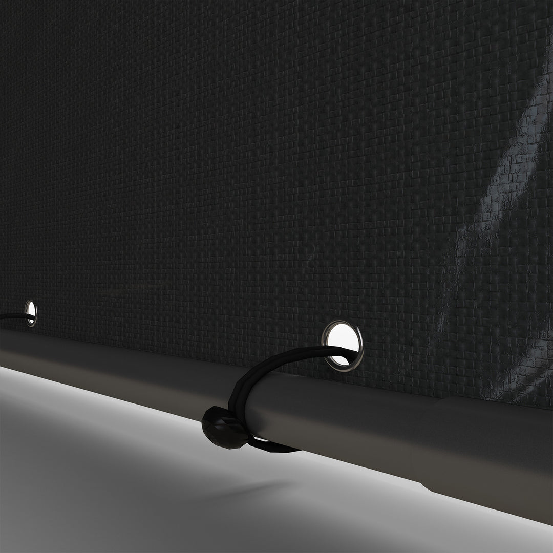 Redskabsskur, teltgarage, stor dør, rustfri metalramme, 160x218x172 cm, mørkegrå