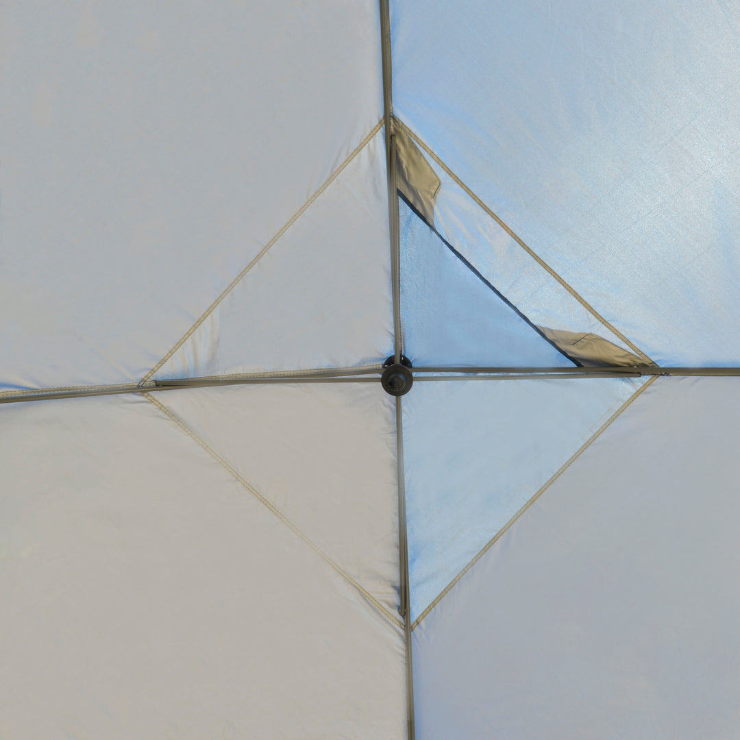 Havepavillon, foldbar pavillon, partytelt, havetelt inklusive pløkker og barduner, oxfordstof, 2,95 x 2,95 x 2,64 m, blå