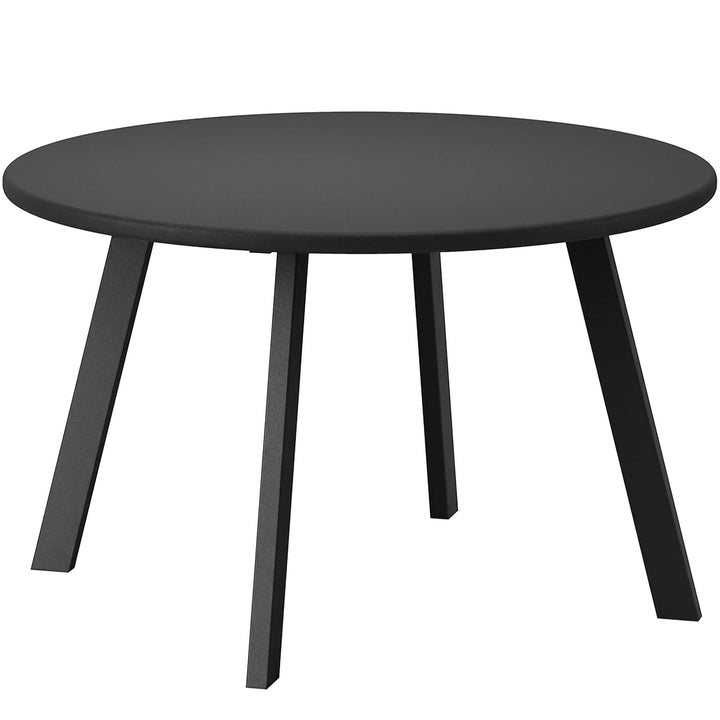 Sidebord, balkonbord af metal, rundt sofabord, vejrbestandigt havebord, Ø70 x 42H cm, mørkegrå