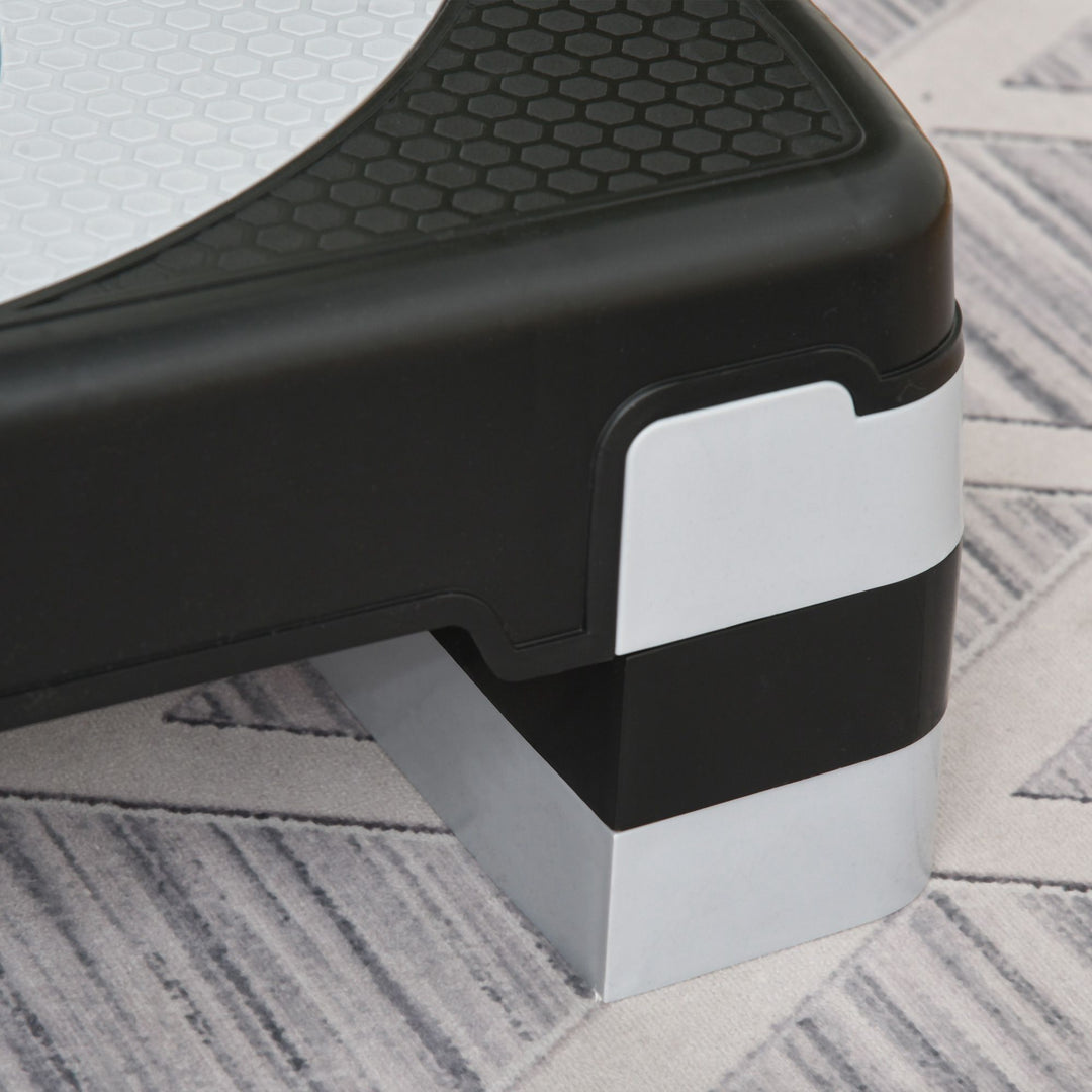 Aerobic stepper 3-trins højdejusterbar 80 x 31 x 20 cm sort+grå