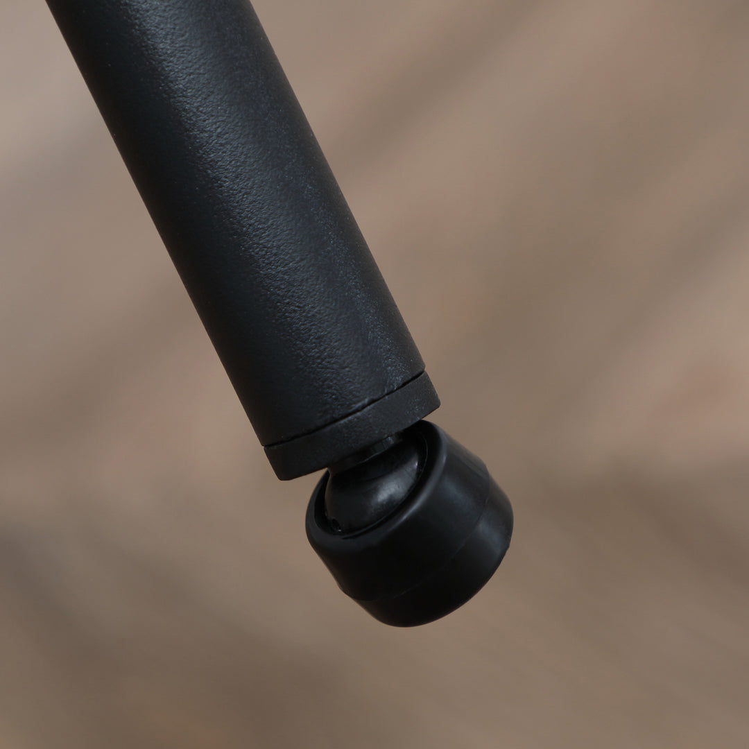 Spisestole, sæt med 2, komfortable, hørlook, metalstel, op til 120 kg, beige