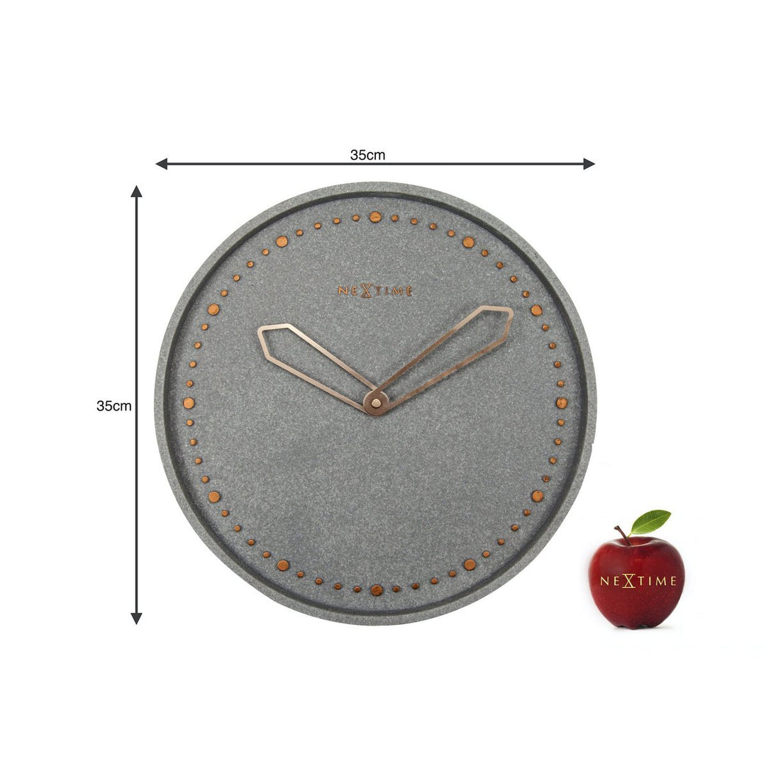 Vægur - 35 cm - Polyresin - 'Cross'