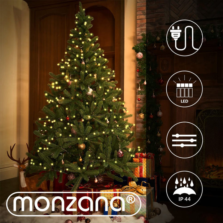 Eventyrlys / lyskæde med 600 varme LED-lys, til indendørs og udendørs brug