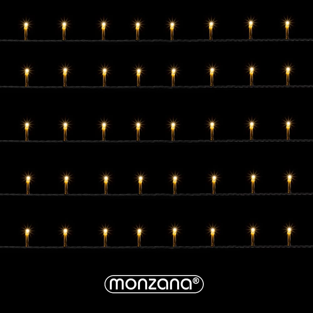 Eventyrlys / lyskæde med 600 varme LED-lys, til indendørs og udendørs brug